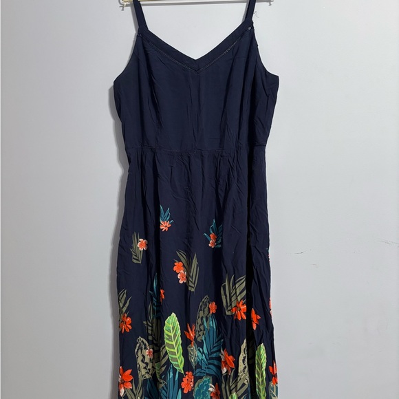 Old Navy Navy Floral Dress - Picture 1 of 7